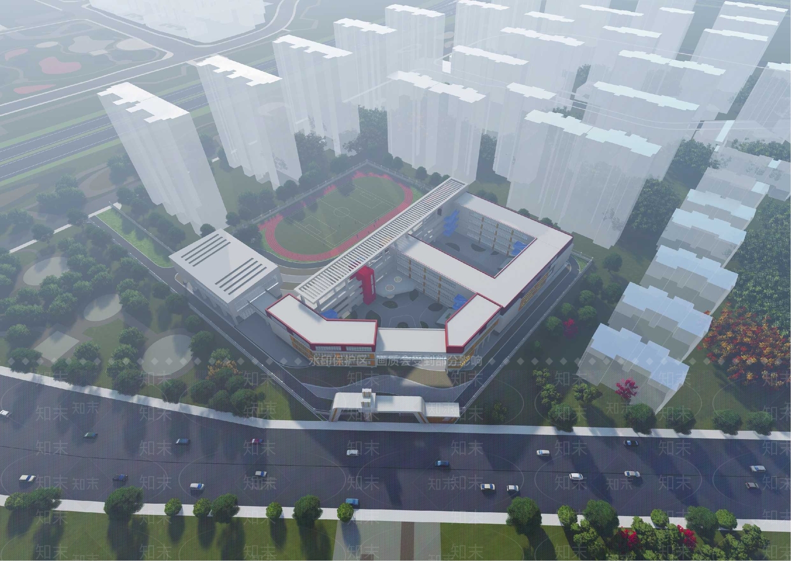 现代学校建筑SU模型下载【ID:1130773472】