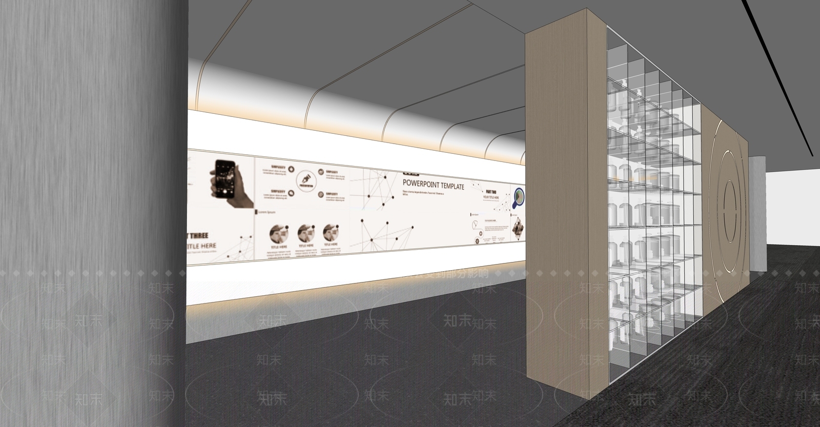 现代商业空间展厅SU模型下载【ID:1130583882】
