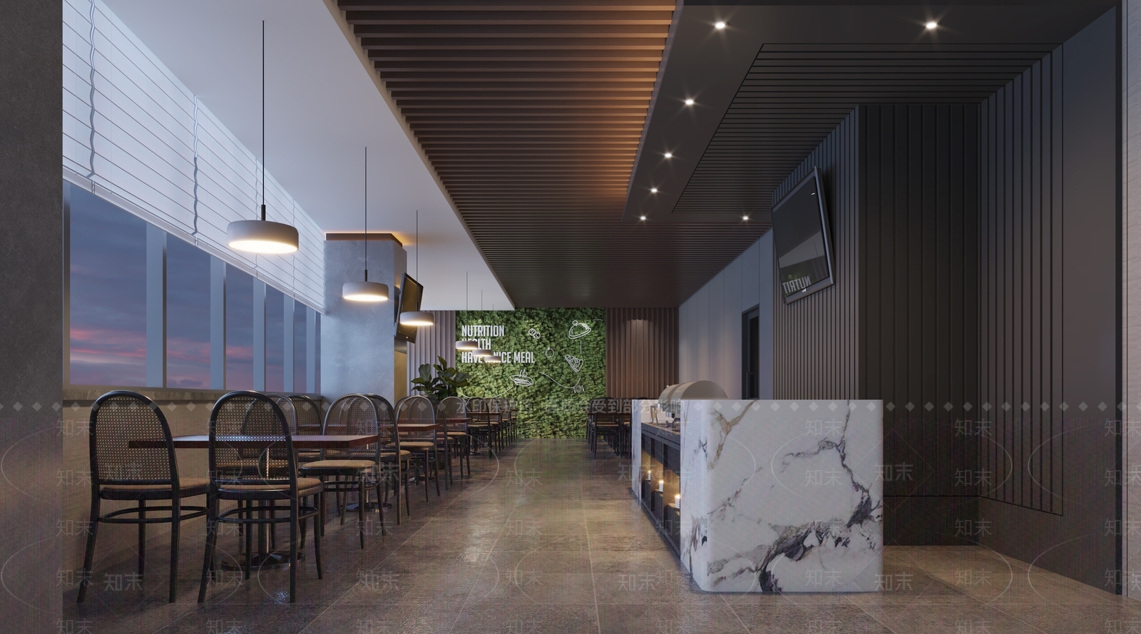 现代自助餐厅3D模型下载【ID:1130585992】