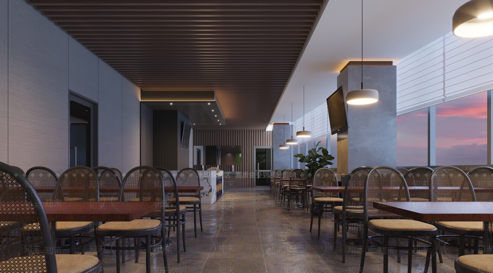 现代自助餐厅3D模型下载【ID:1130585992】