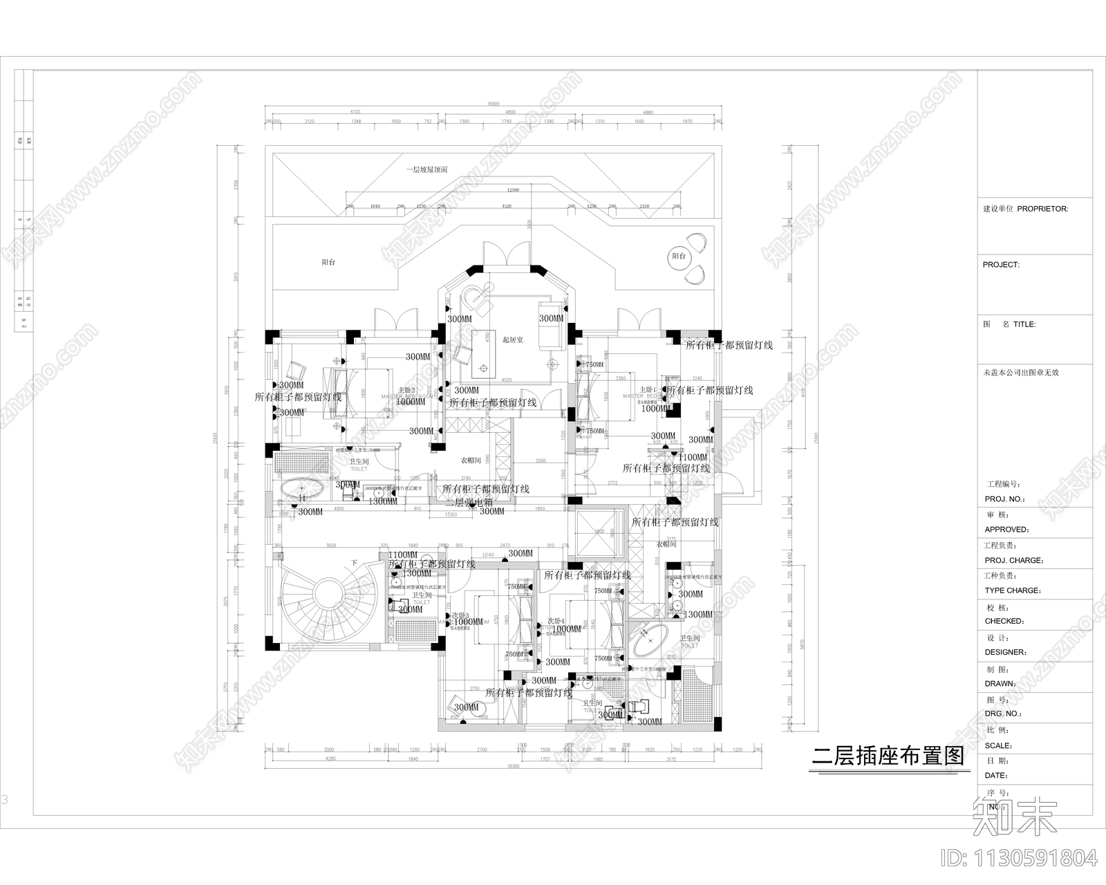 别墅室内装修cad施工图下载【ID:1130591804】