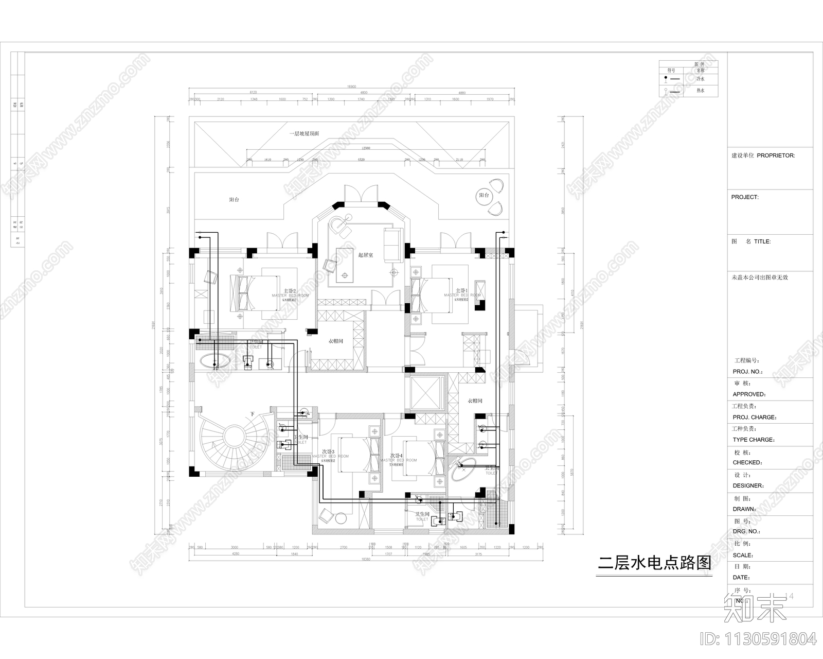 别墅室内装修cad施工图下载【ID:1130591804】