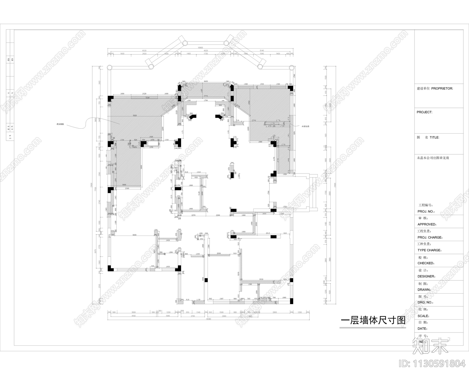 别墅室内装修cad施工图下载【ID:1130591804】