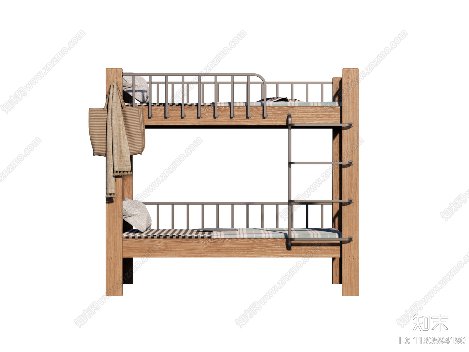 北欧学生宿舍上下床高低铺SU模型下载【ID:1130594190】