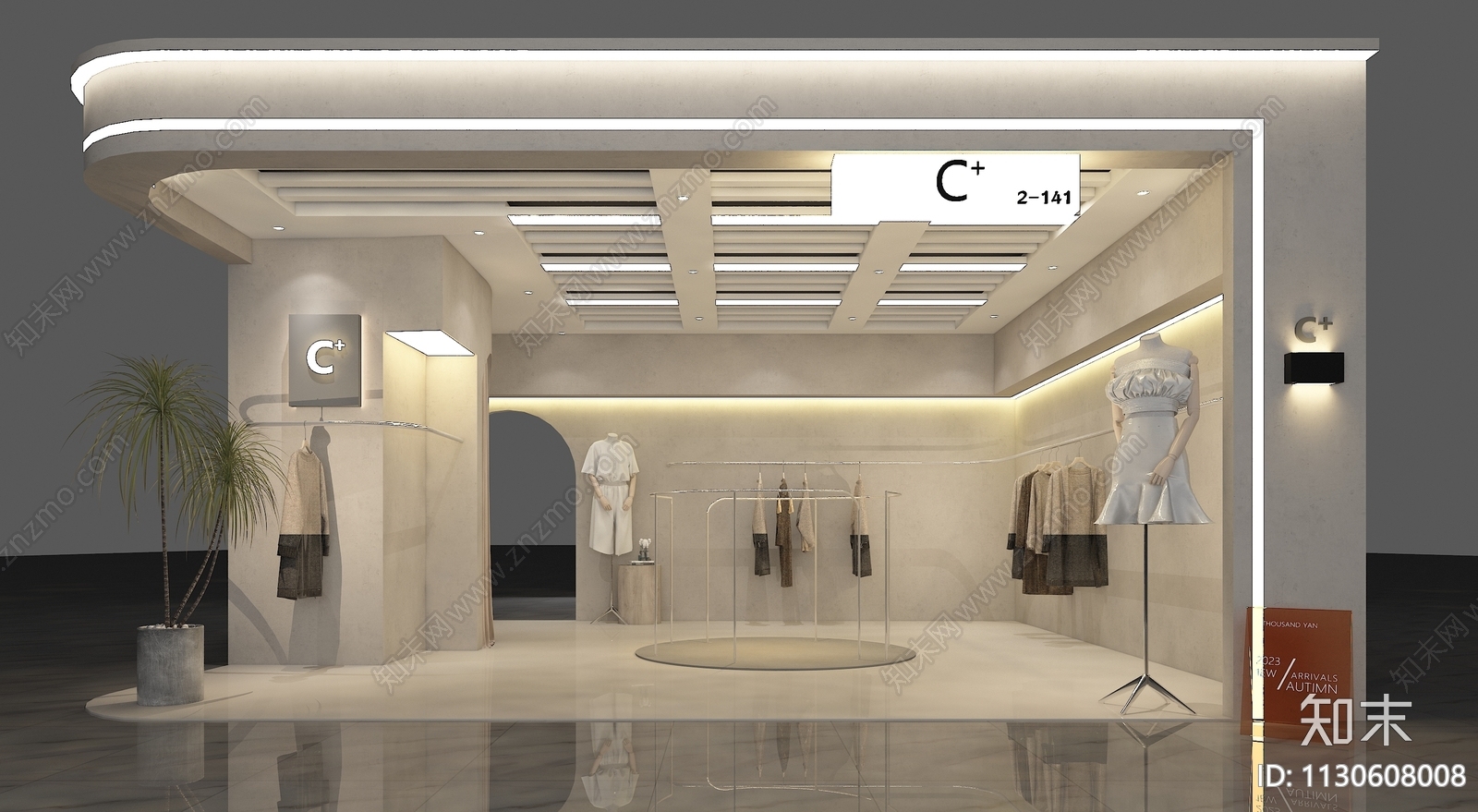 侘寂服装鞋店3D模型下载【ID:1130608008】