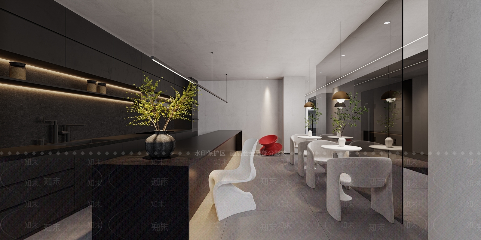 现代茶水间3D模型下载【ID:1130611496】