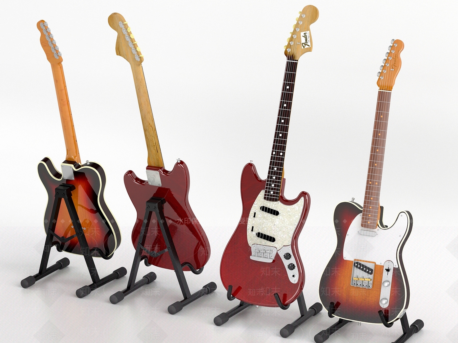 吉他3D模型下载【ID:1130620173】