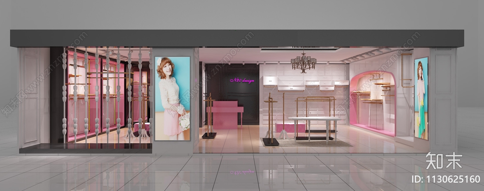 全套服装店效果图cad施工图下载【ID:1130625160】