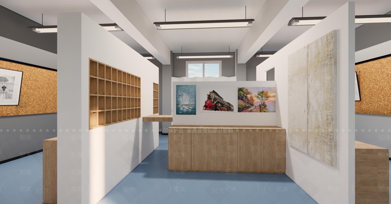 现代展厅SU模型下载【ID:1130646204】