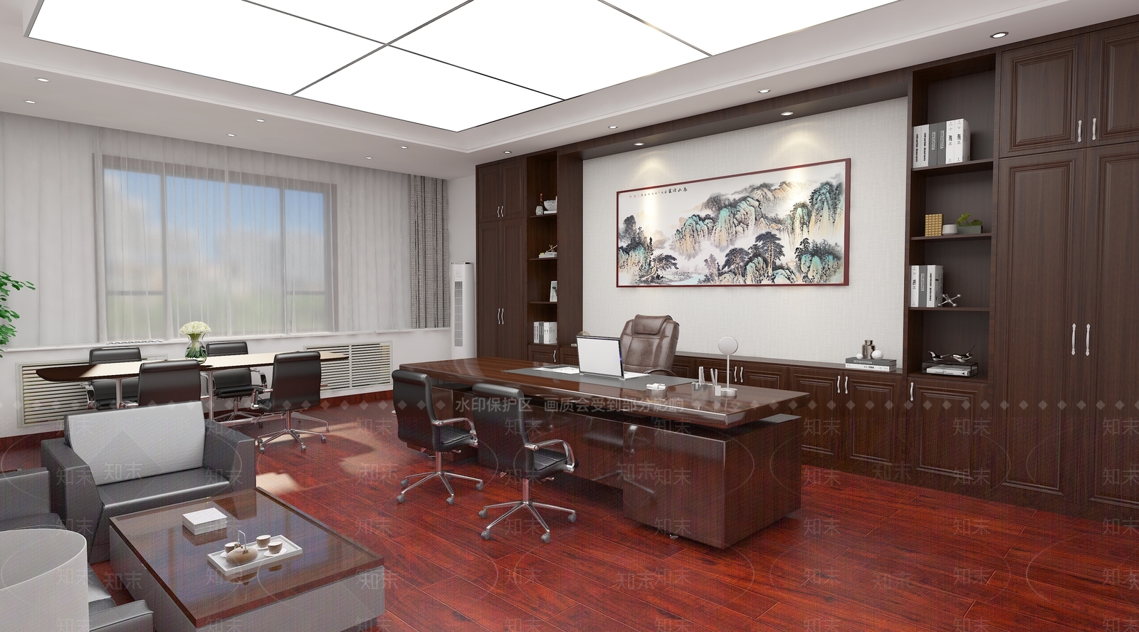 现代政府办公室3D模型下载【ID:1130648091】