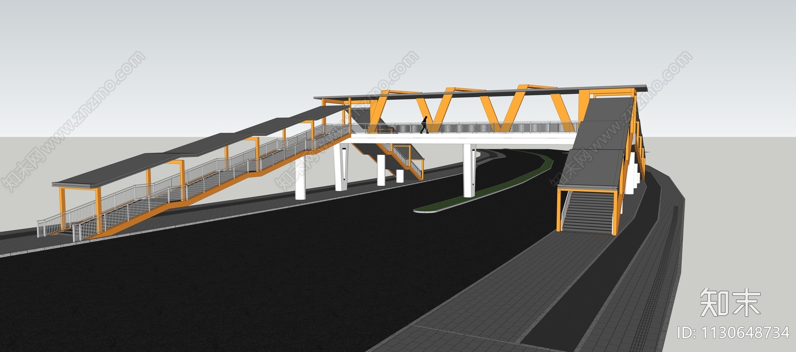 现代天桥SU模型下载【ID:1130648734】