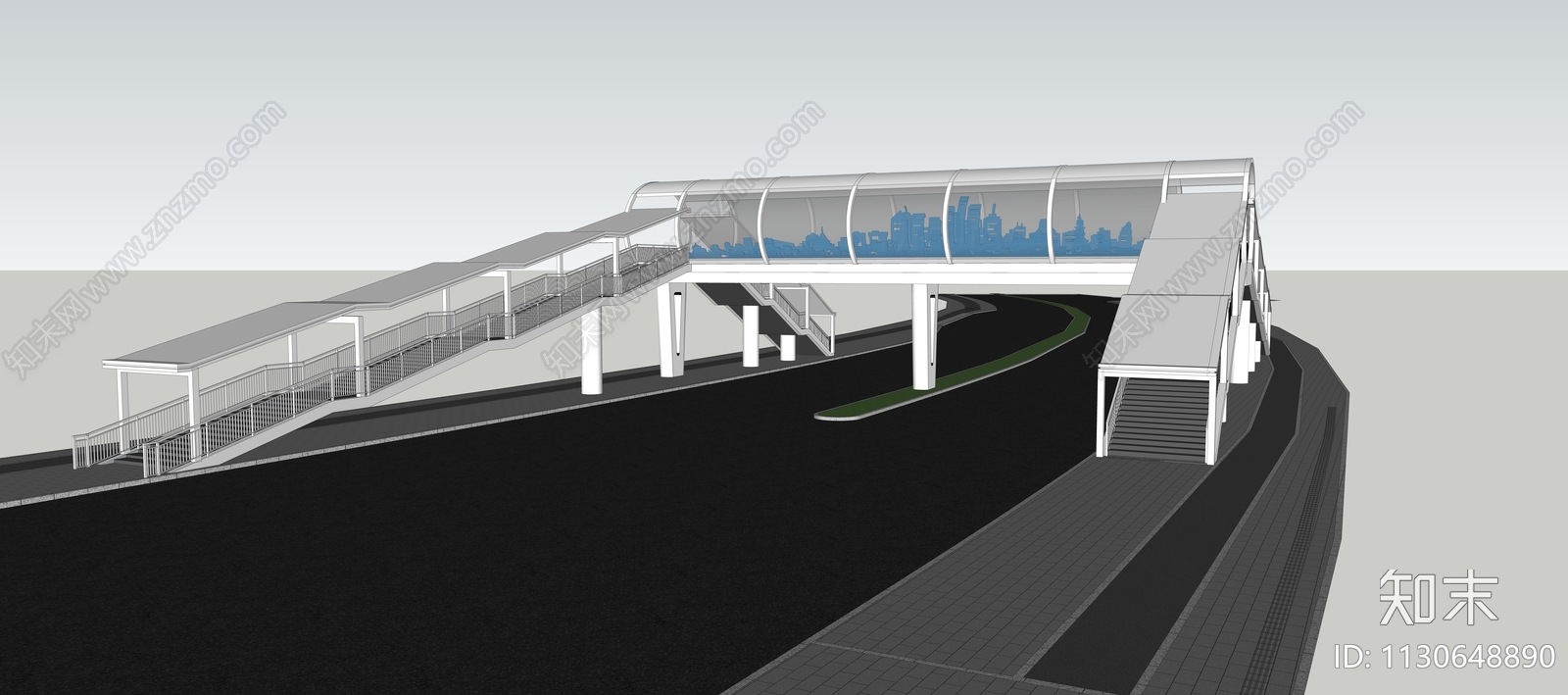 现代天桥SU模型下载【ID:1130648890】
