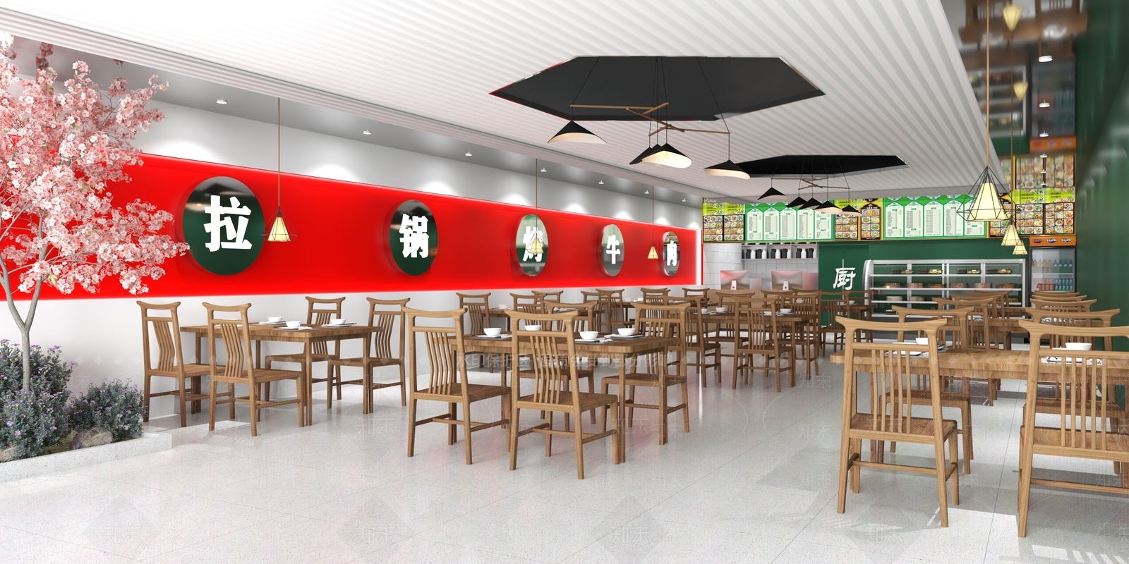 现代烧烤店SU模型下载【ID:1130648984】