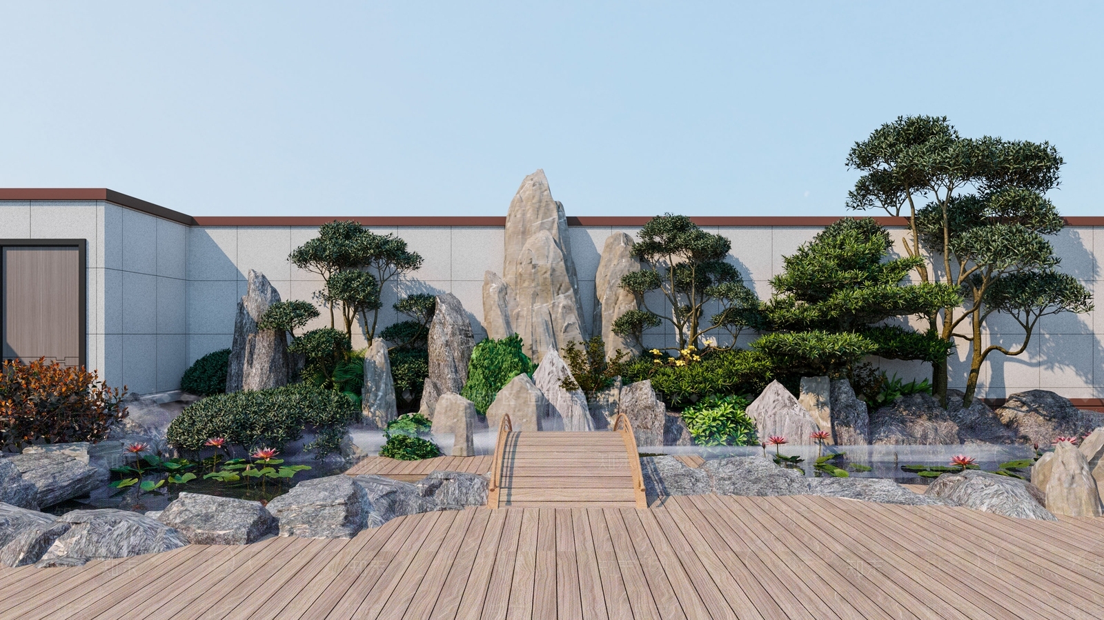 现代假山水景3D模型下载【ID:1130654367】