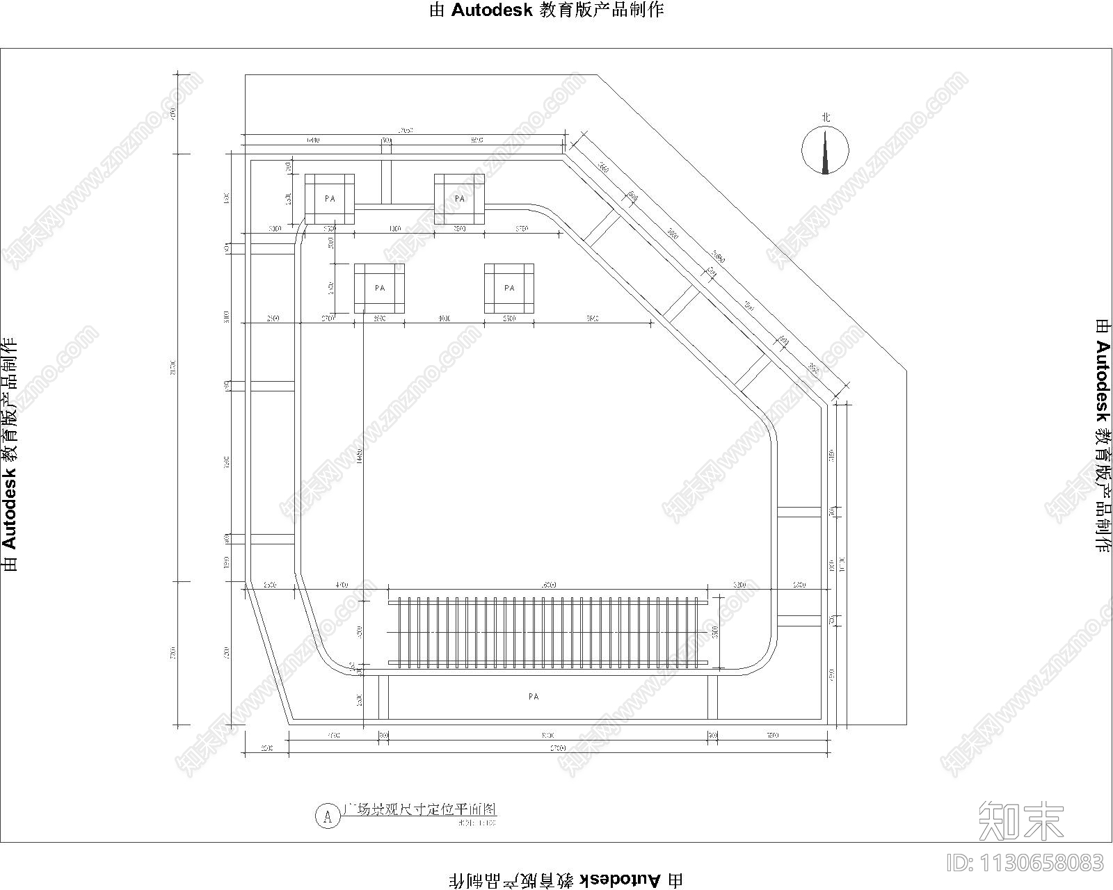 社区小广场景观cad施工图下载【ID:1130658083】