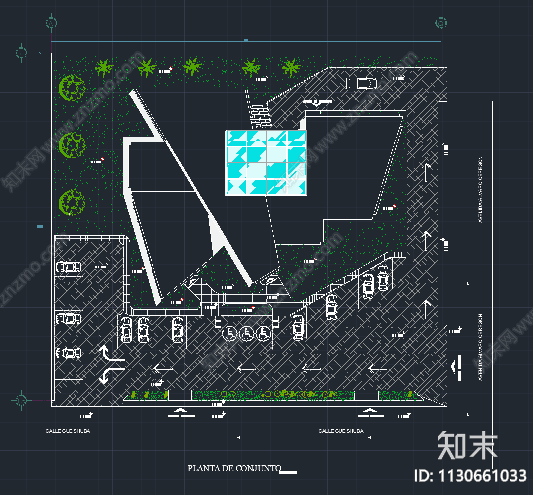 西班牙公共图书馆cad施工图下载【ID:1130661033】