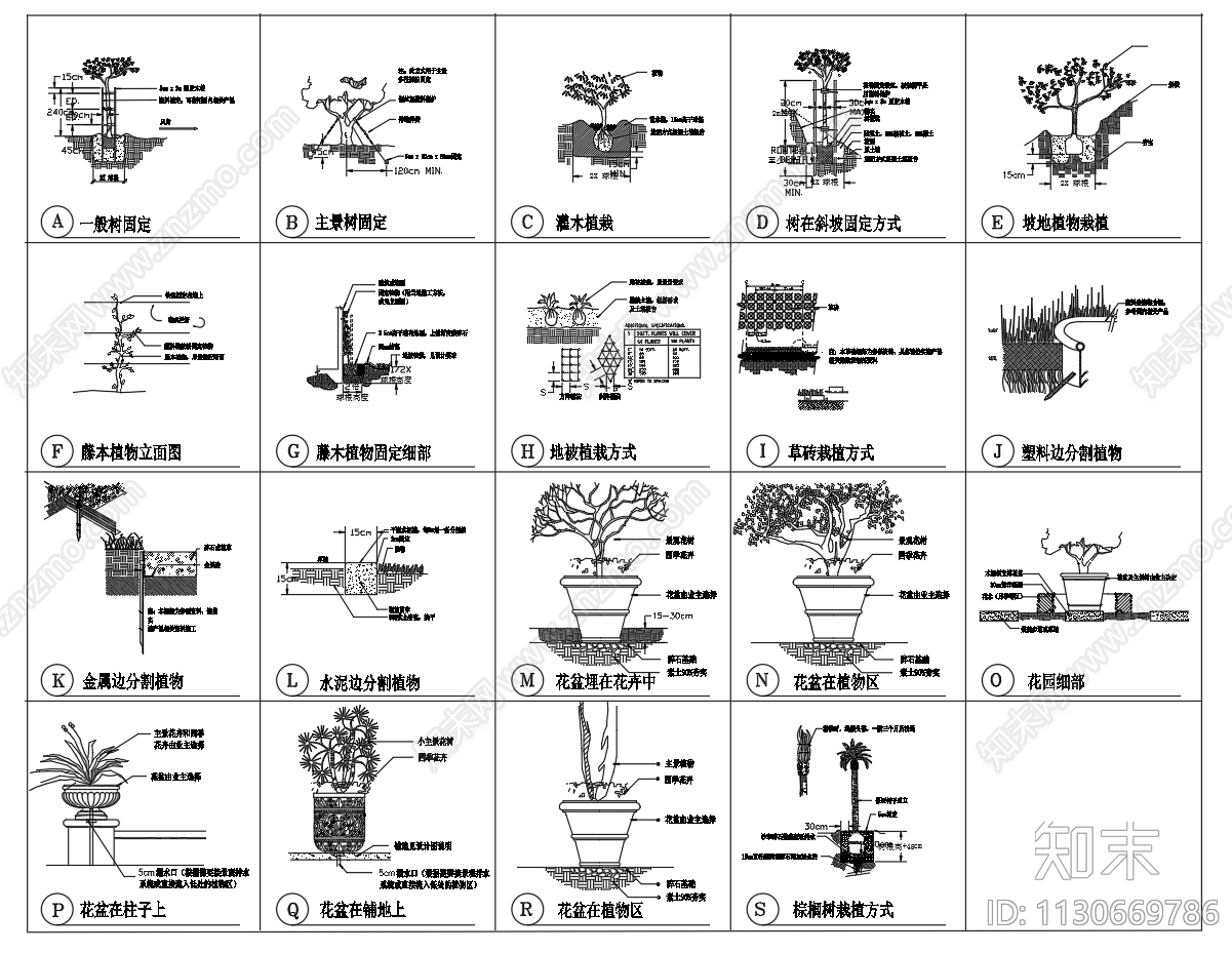 植物种植施工图下载【ID:1130669786】