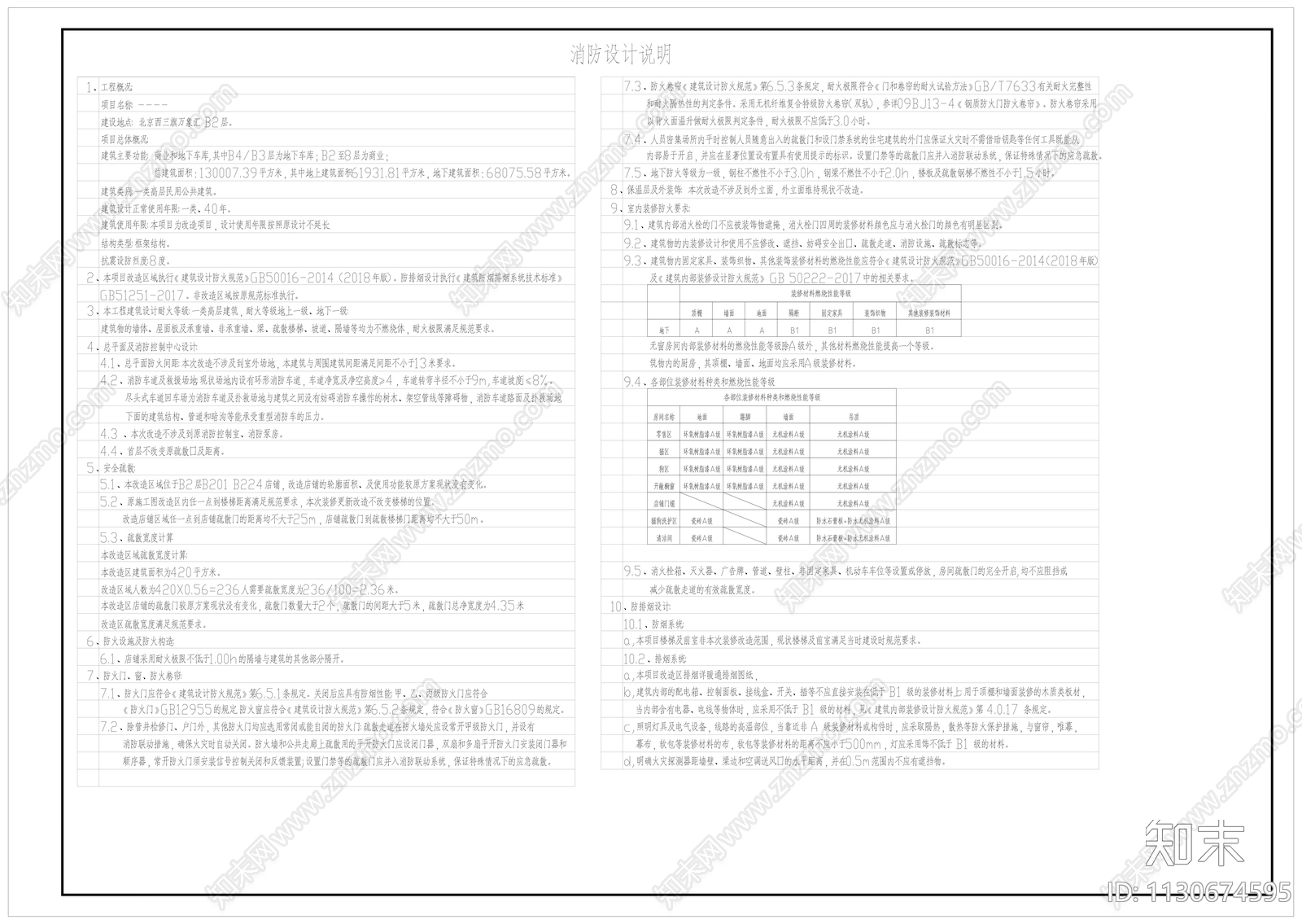 改造项目消防设计说明cad施工图下载【ID:1130674595】