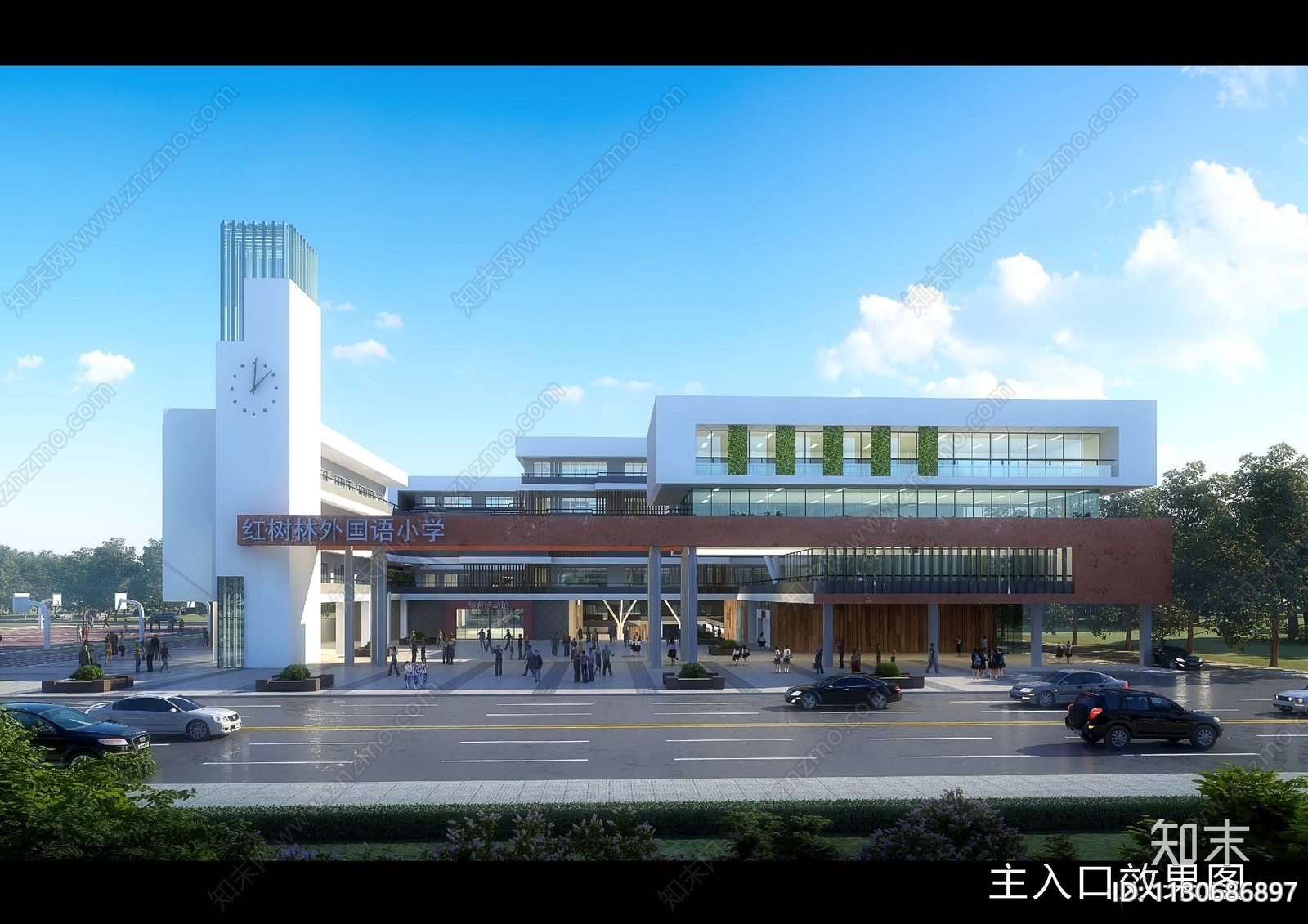 深圳红树林外国语小学建筑方案文本下载【ID:1130686897】_【知末方案文本库】
