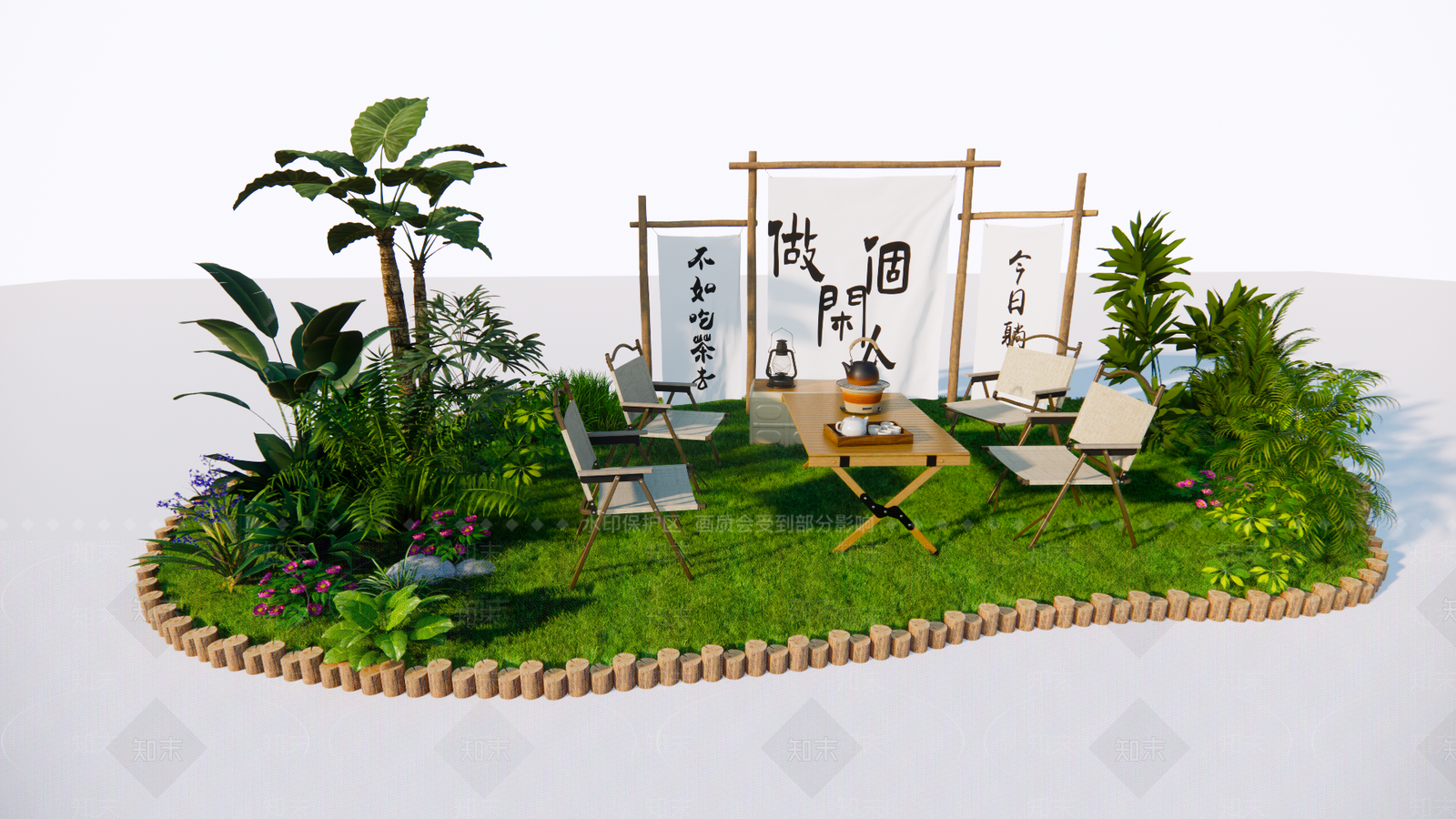 现代露营外摆SU模型下载【ID:1130701367】
