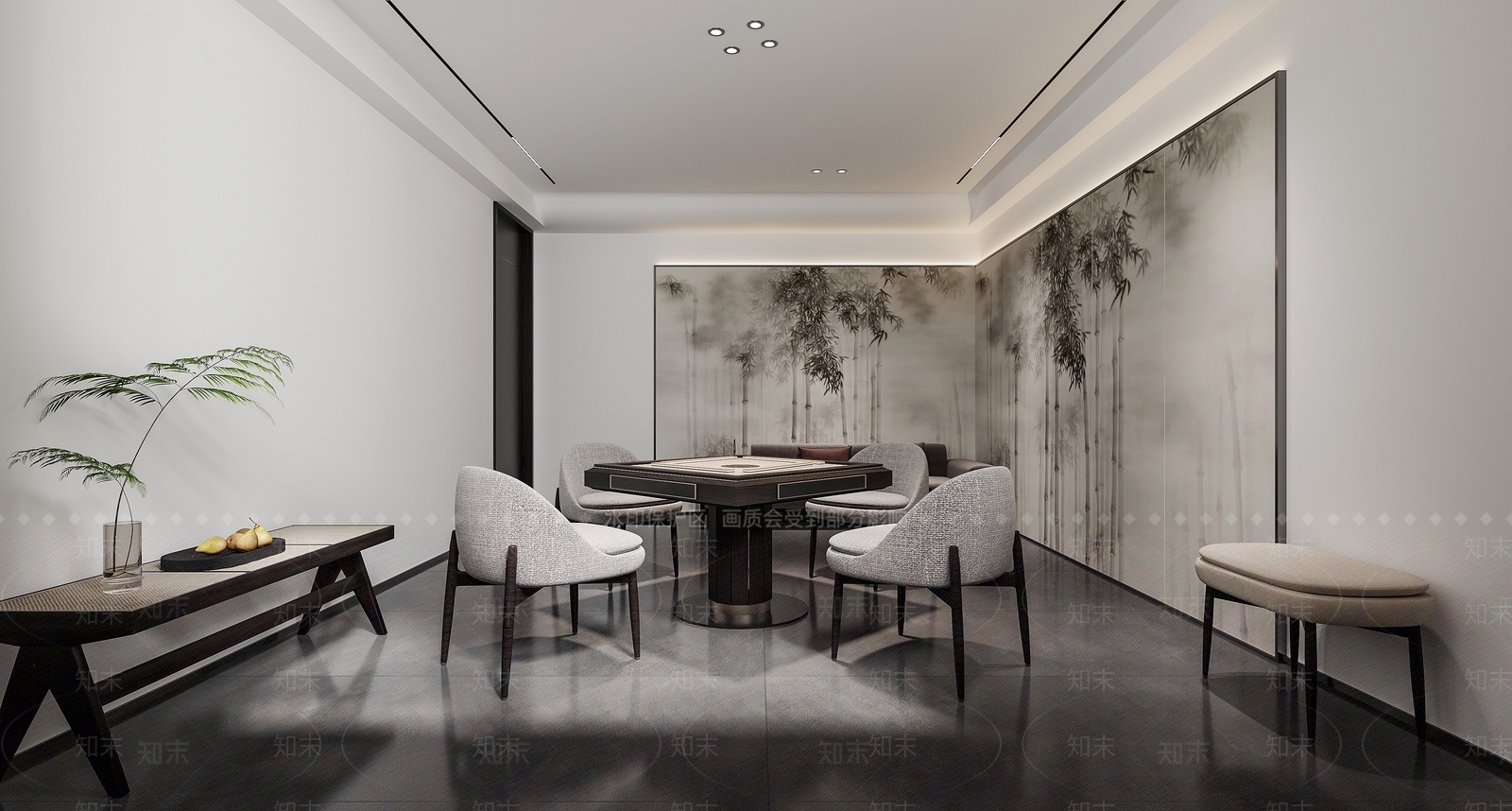 新中式VIP棋牌室3D模型下载【ID:1130704403】