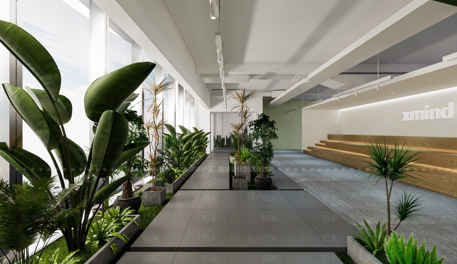 现代阶梯氧吧绿植SU模型下载【ID:1130763499】