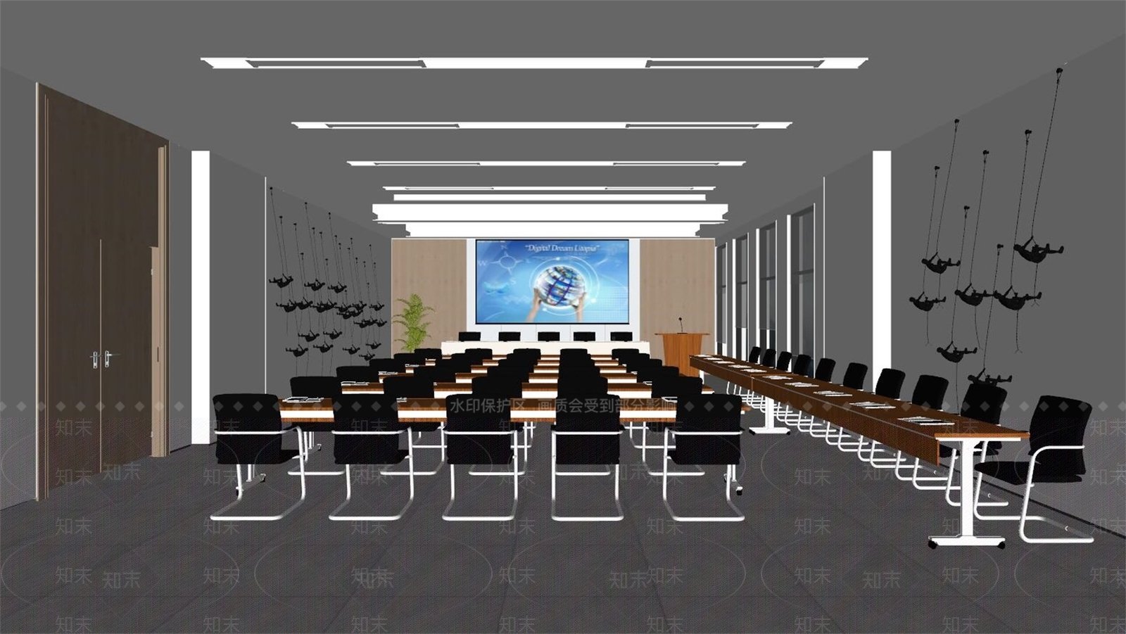 现代会议室SU模型下载【ID:1130705984】