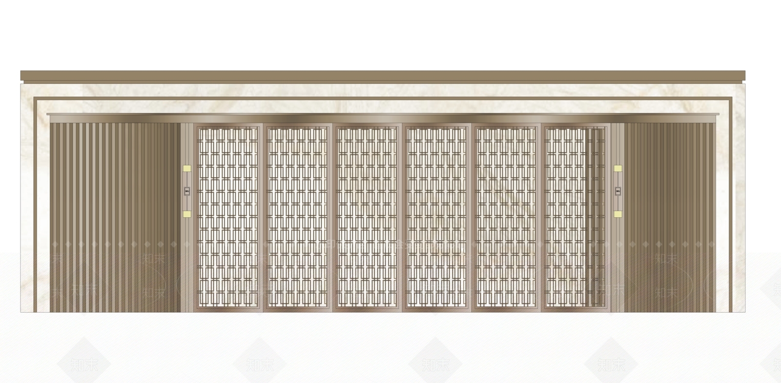 新中式人防出入口SU模型下载【ID:1130707450】