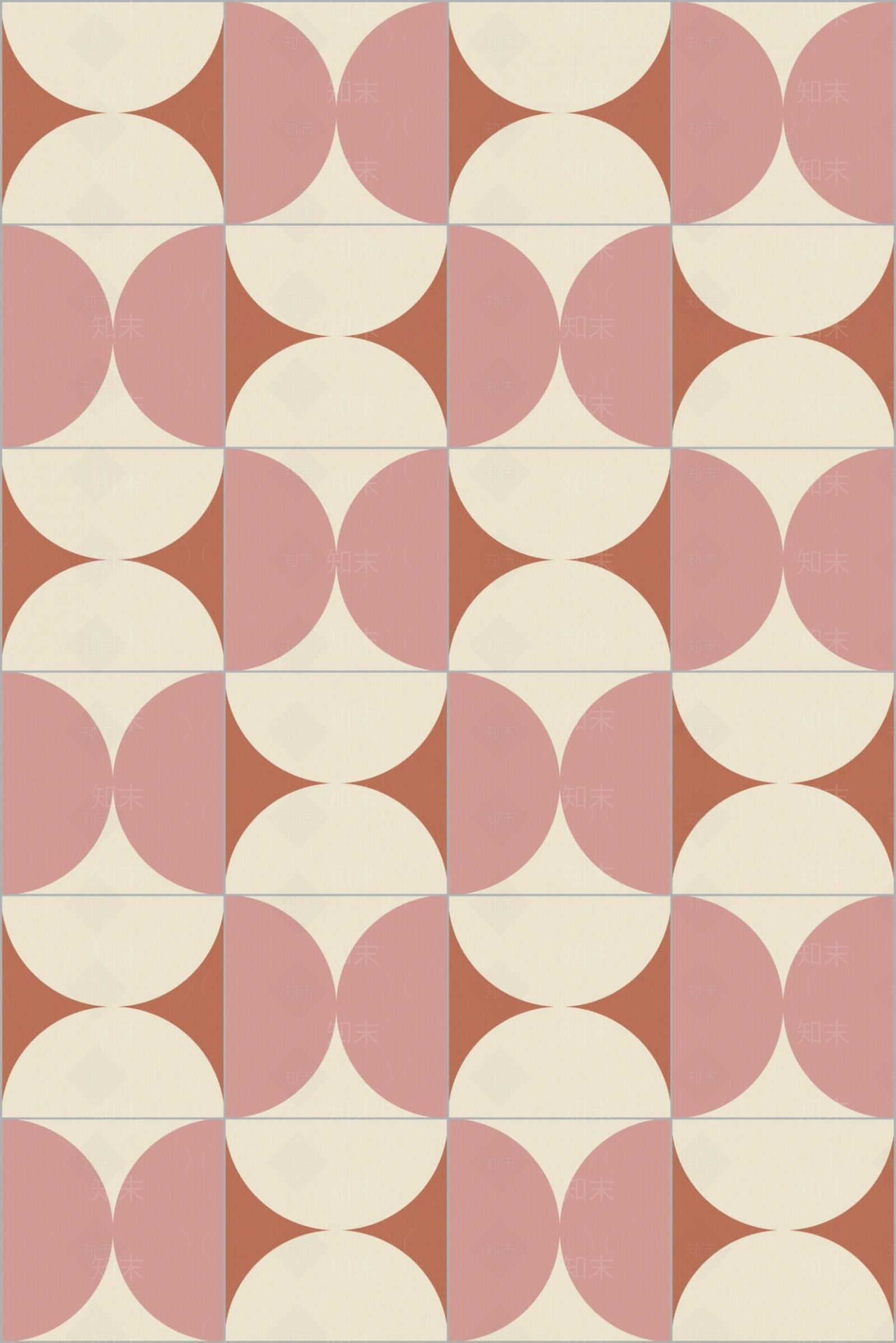 米粉色印花图案墙地砖花砖贴图下载【ID:1130721395】