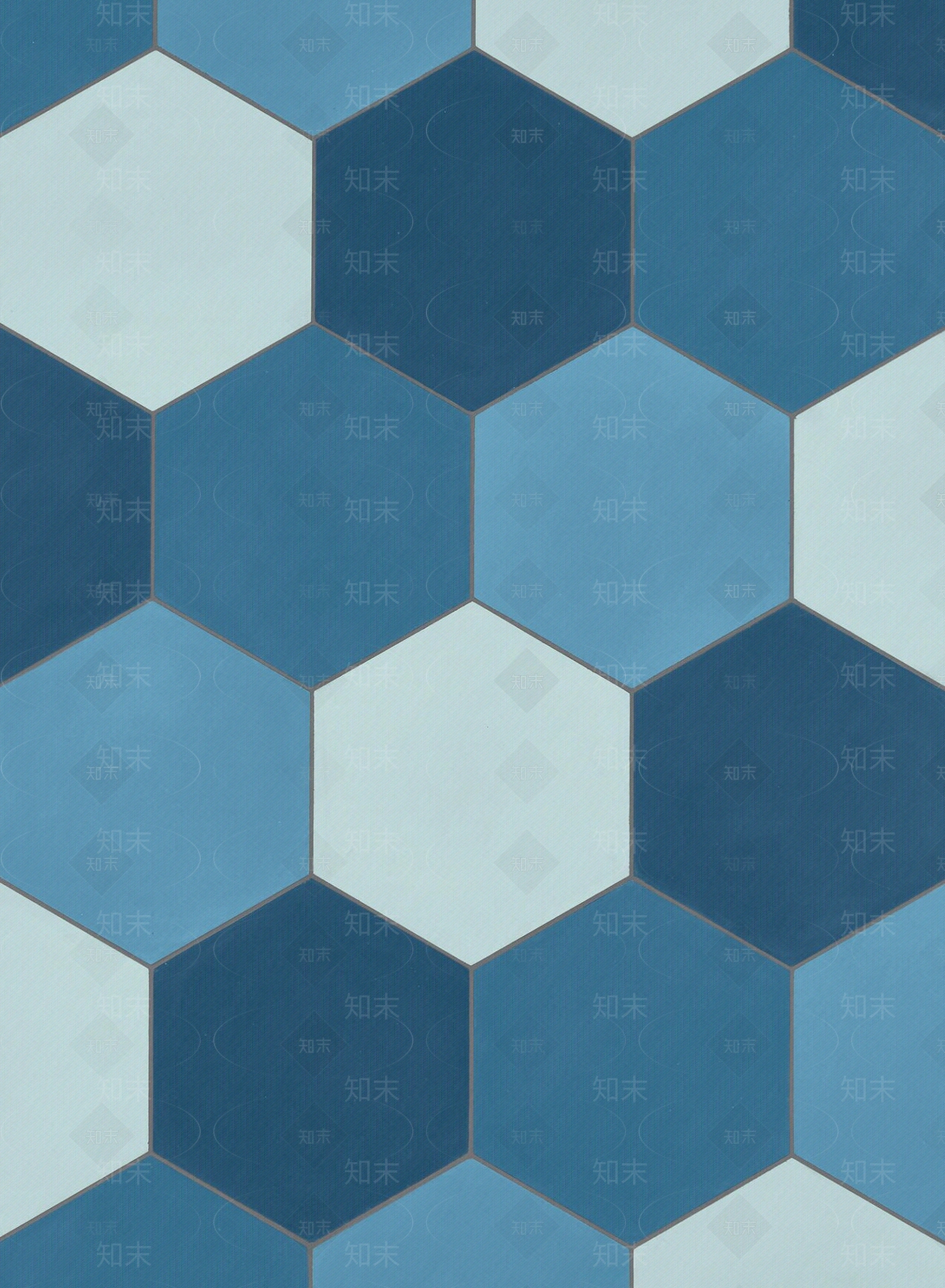 蓝色蜂窝瓷砖六角砖贴图下载【ID:1130723788】