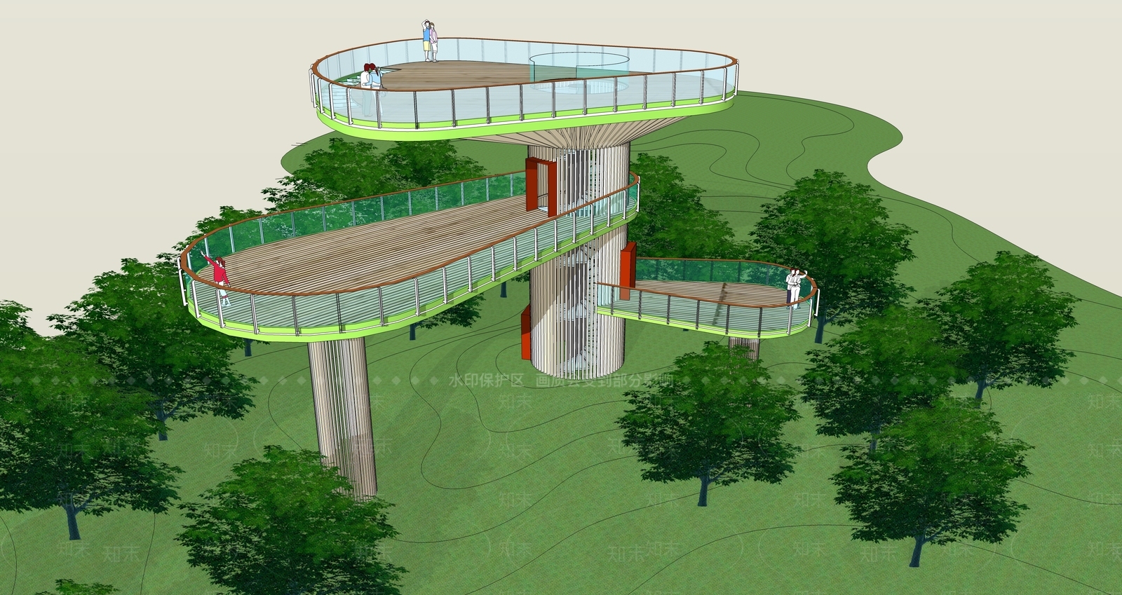 现代公园景观塔SU模型下载【ID:1130725713】