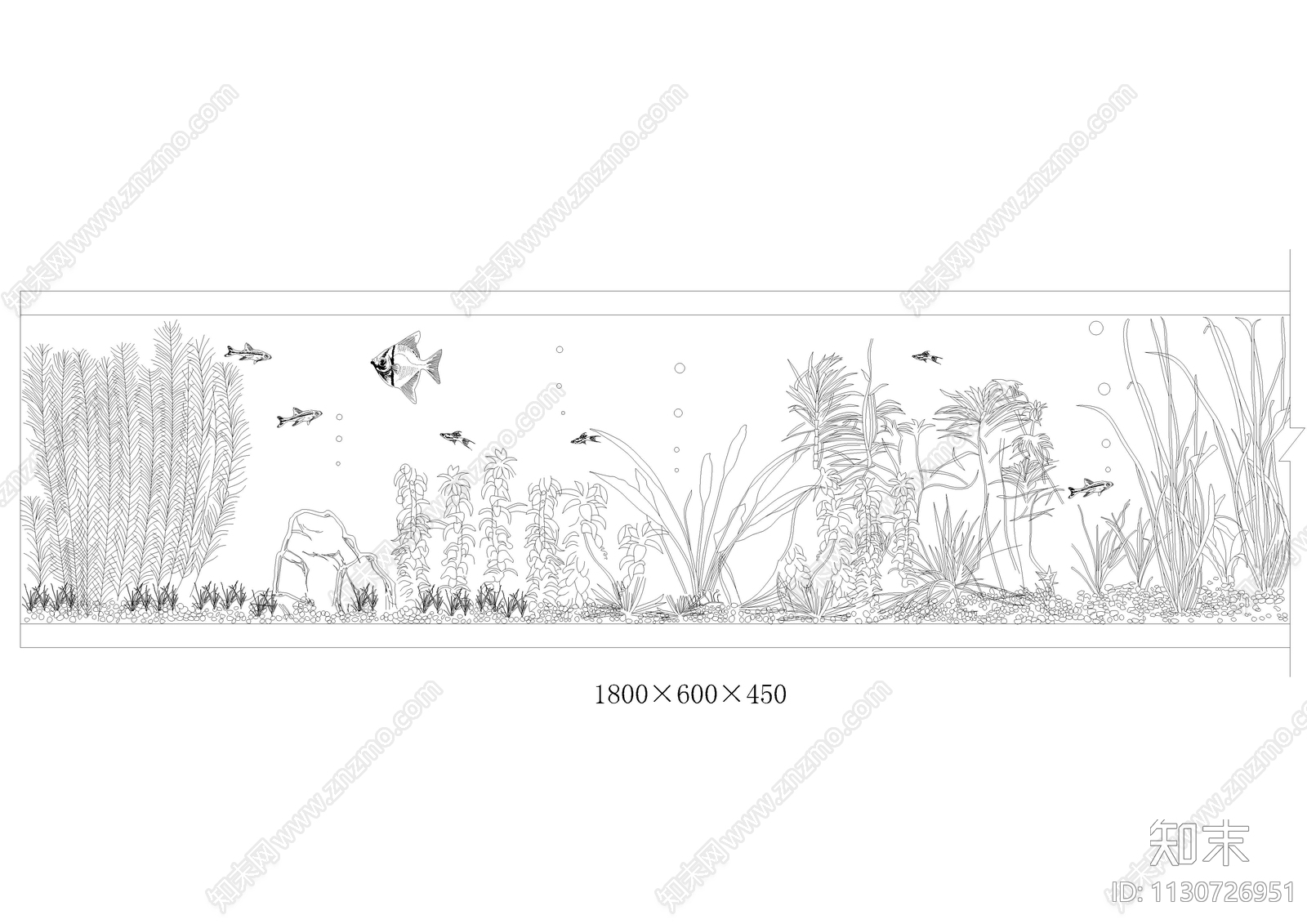 cad水族箱素材施工图下载【ID:1130726951】