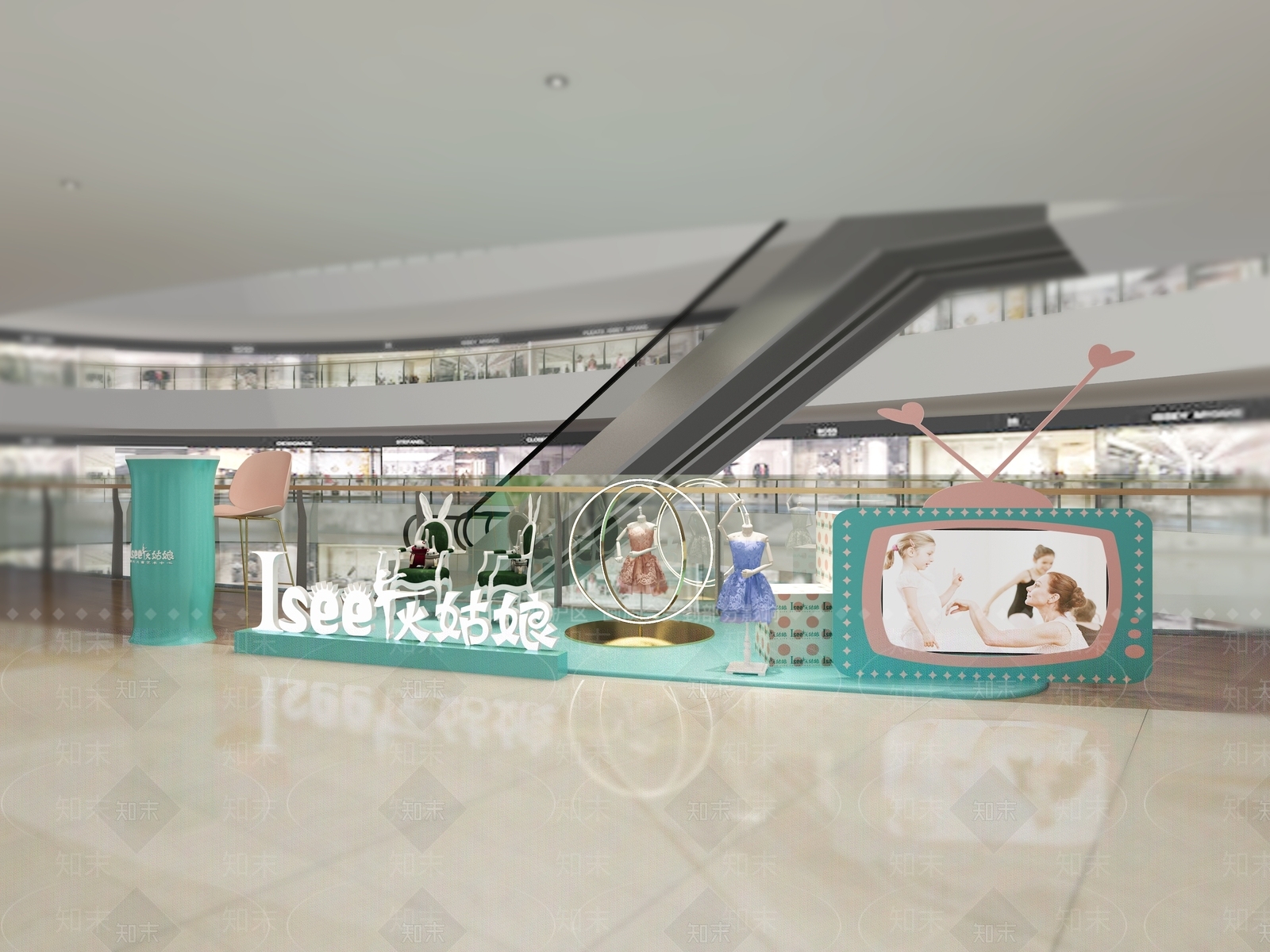 现代商场展区3D模型下载【ID:1130729996】