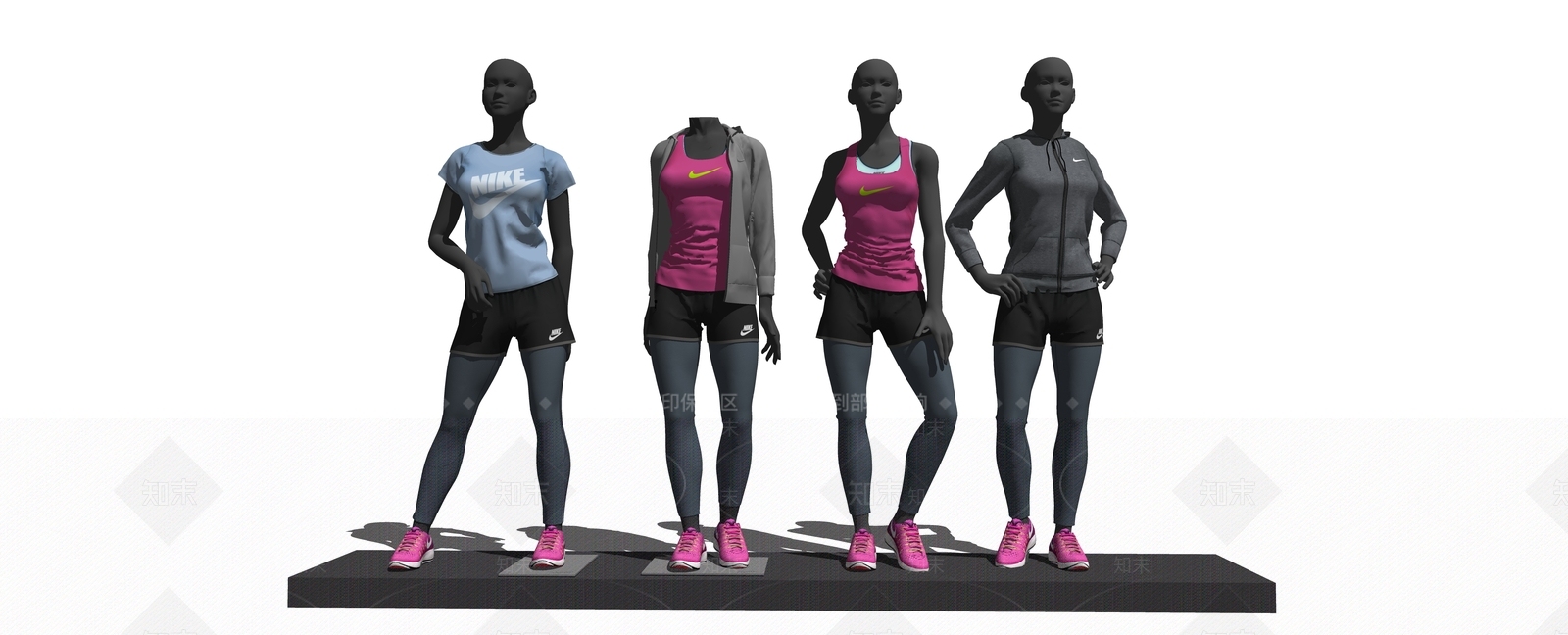 商场模特SU模型下载【ID:1130730802】