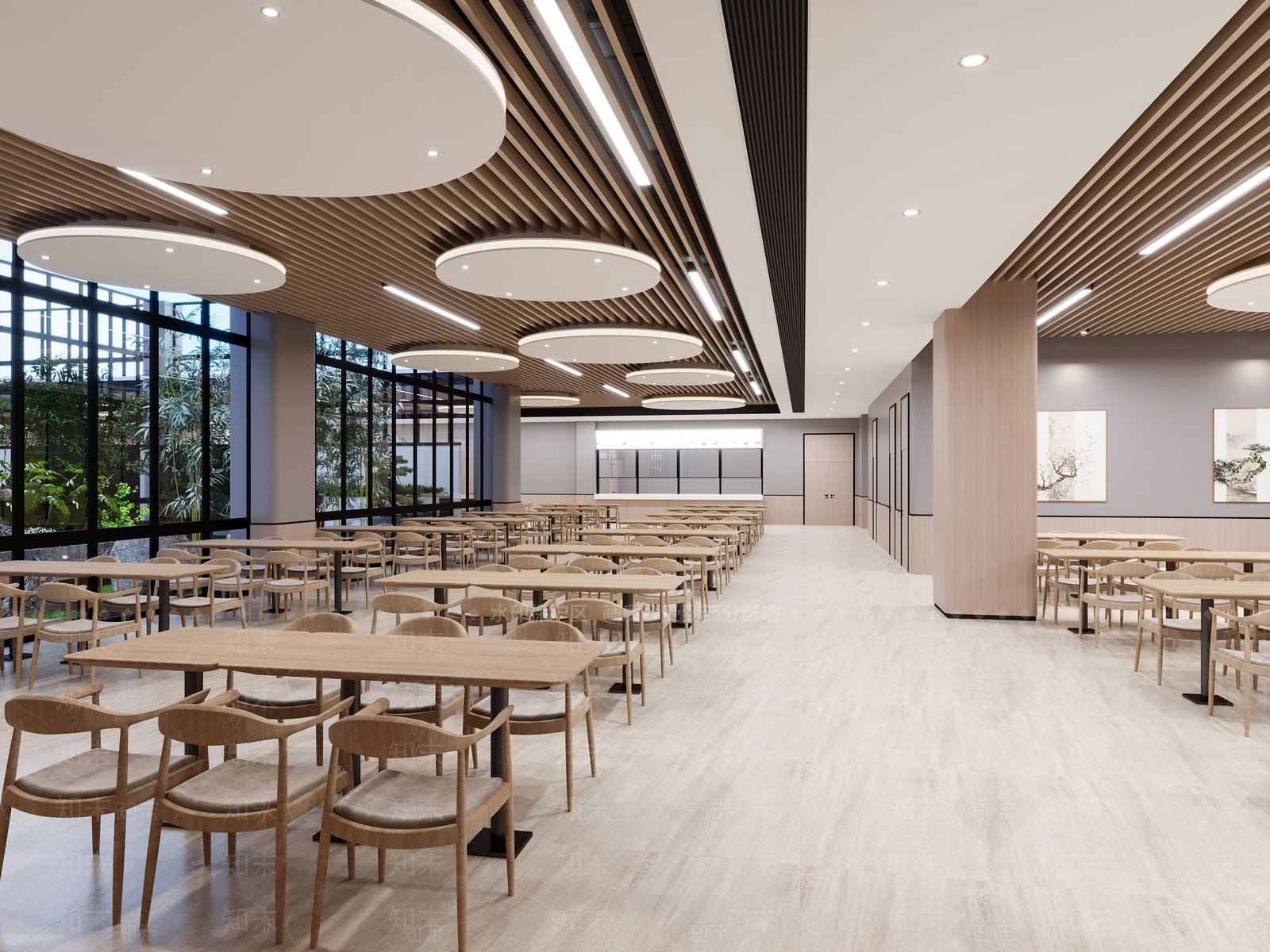 现代食堂3D模型下载【ID:1130732845】