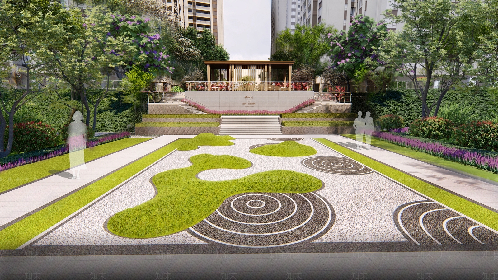 现代大区住宅景观SU模型下载【ID:1130833044】