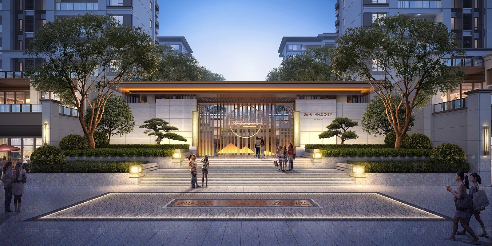 现代大区住宅景观SU模型下载【ID:1130833044】