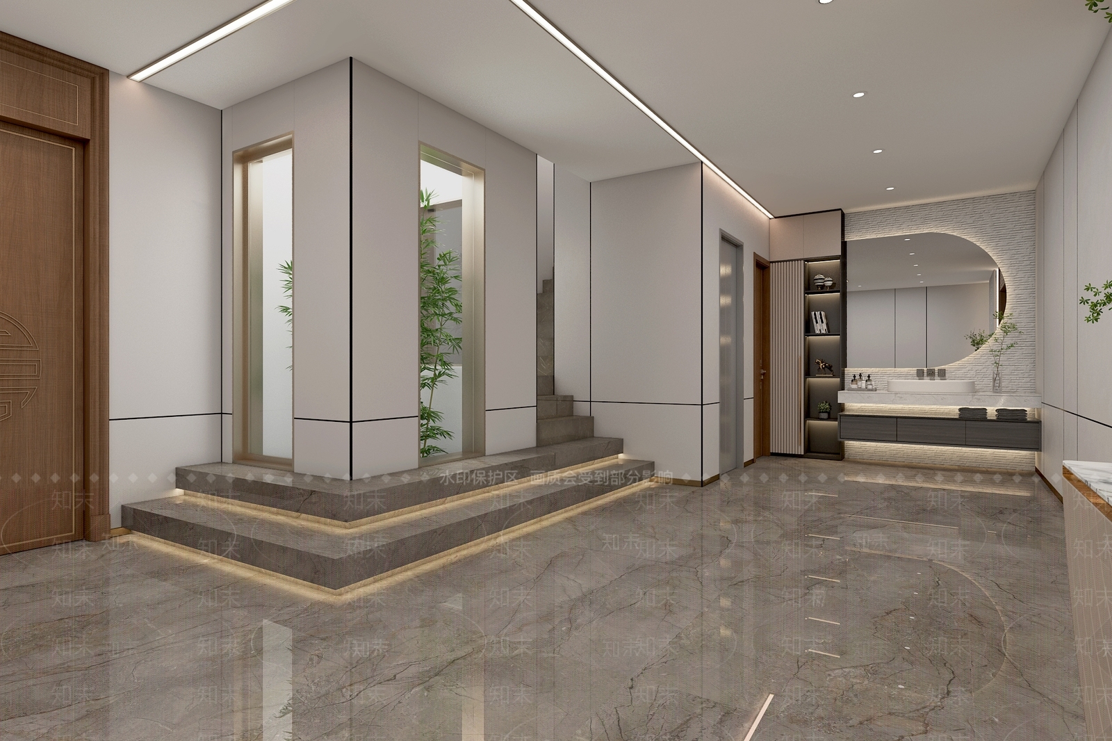 新中式地下室玄关3D模型下载【ID:1130749208】_知末3d模型网