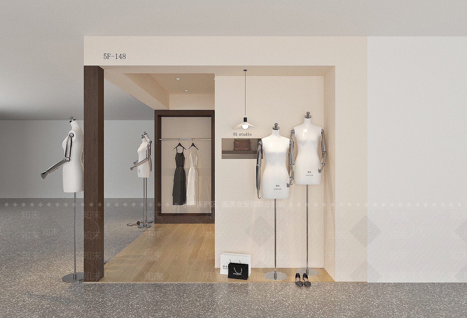 现代服装店3D模型下载【ID:1131285885】