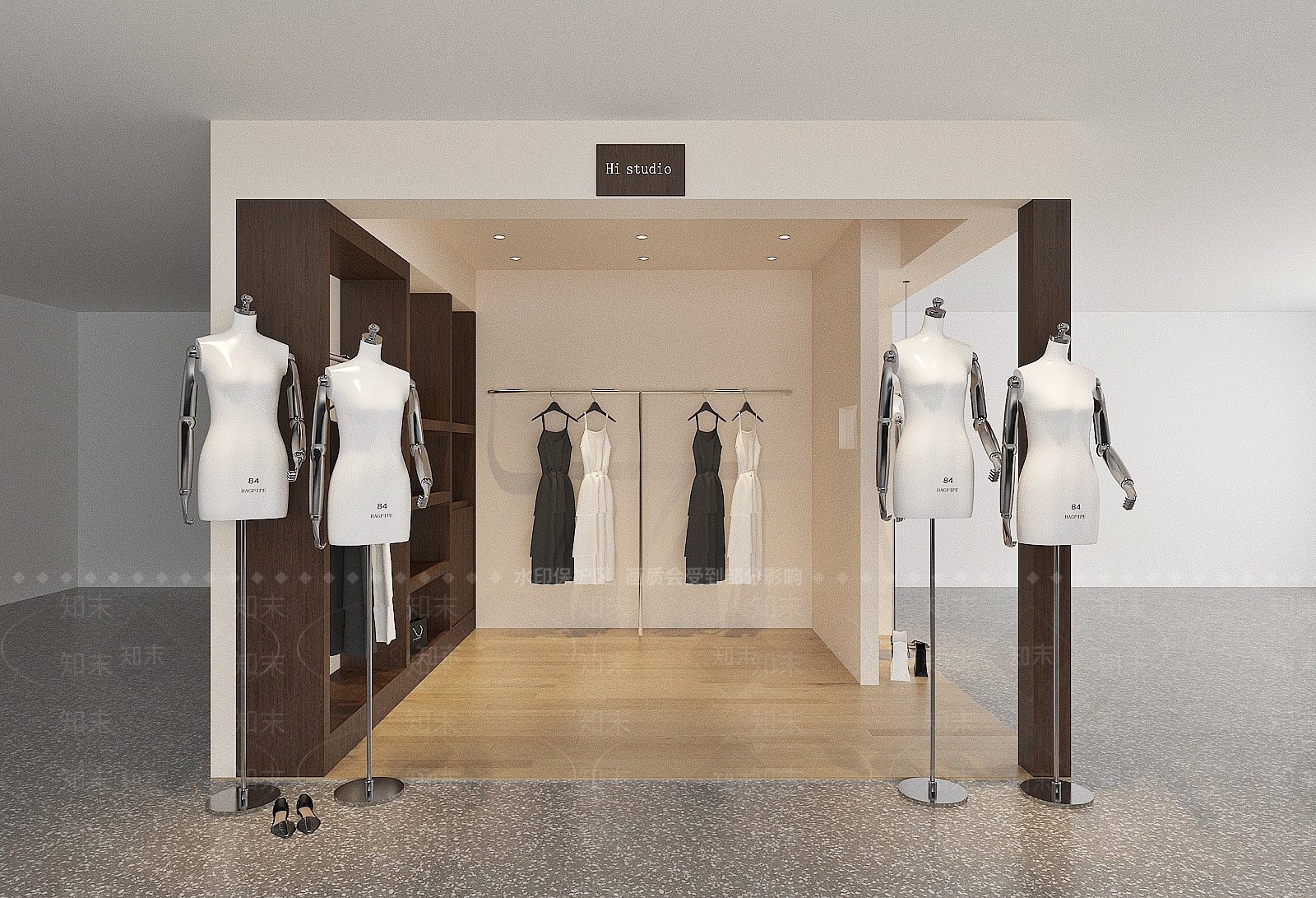 现代服装店3D模型下载【ID:1131285885】