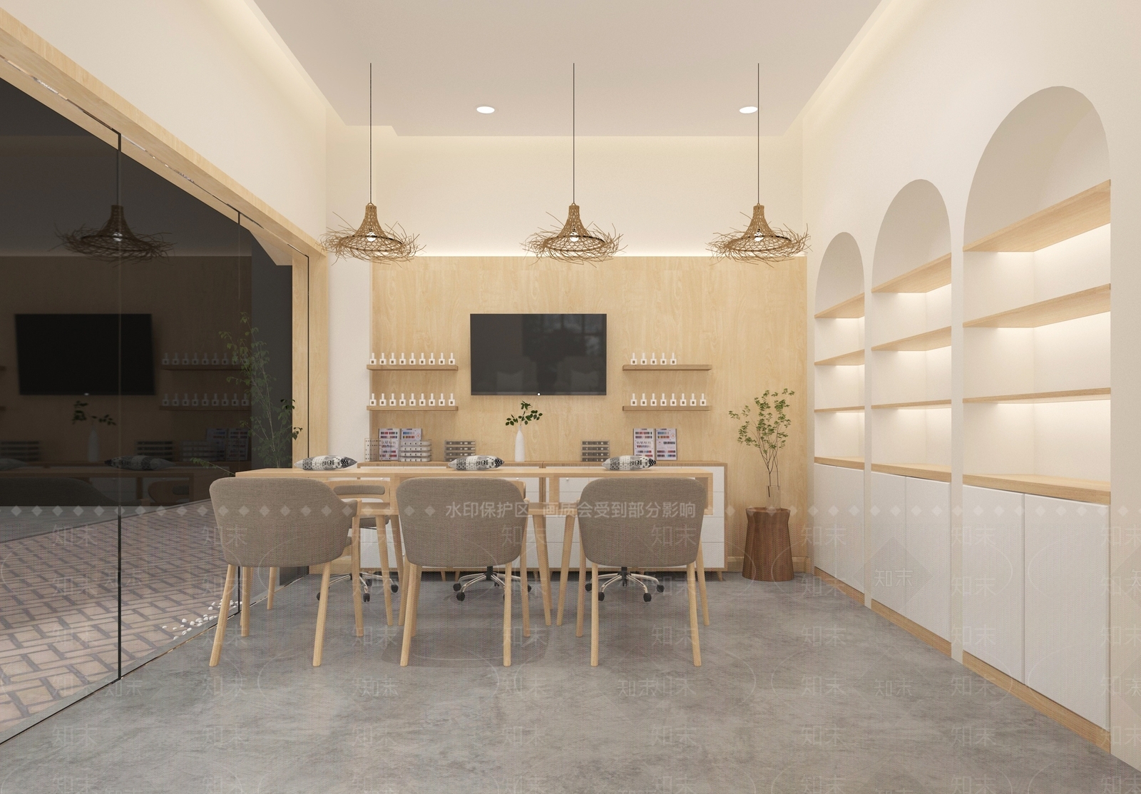 现代美甲店3D模型下载【ID:1130759270】