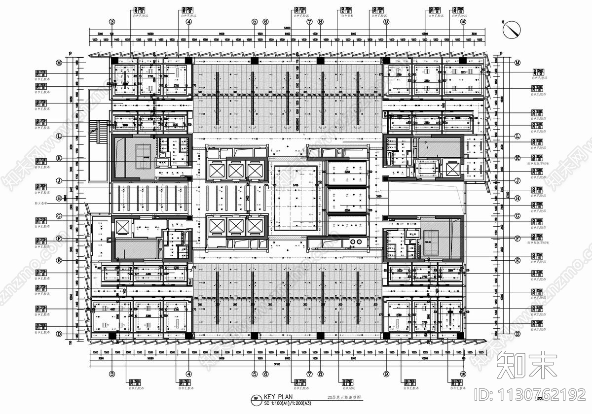 集团办公楼室内cad施工图下载【ID:1130762192】