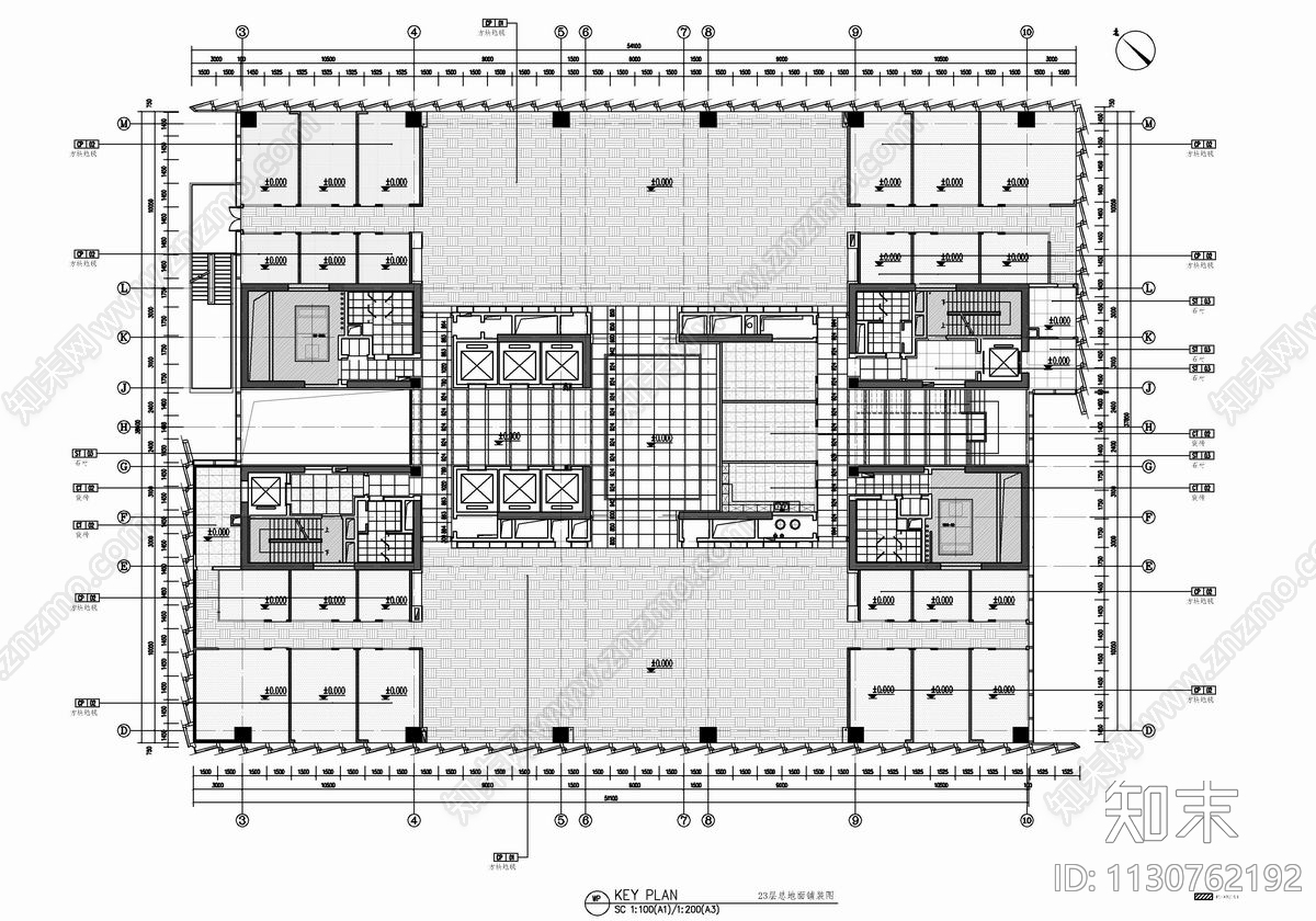 集团办公楼室内cad施工图下载【ID:1130762192】