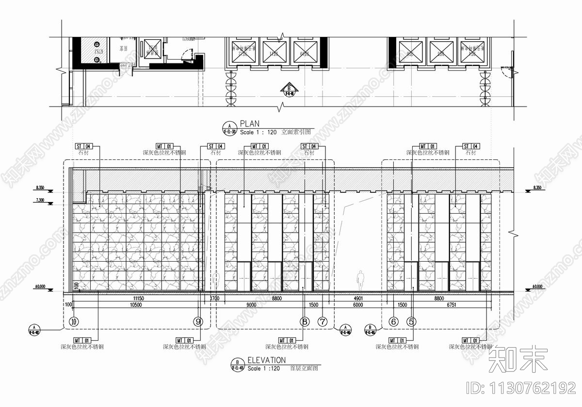 集团办公楼室内cad施工图下载【ID:1130762192】