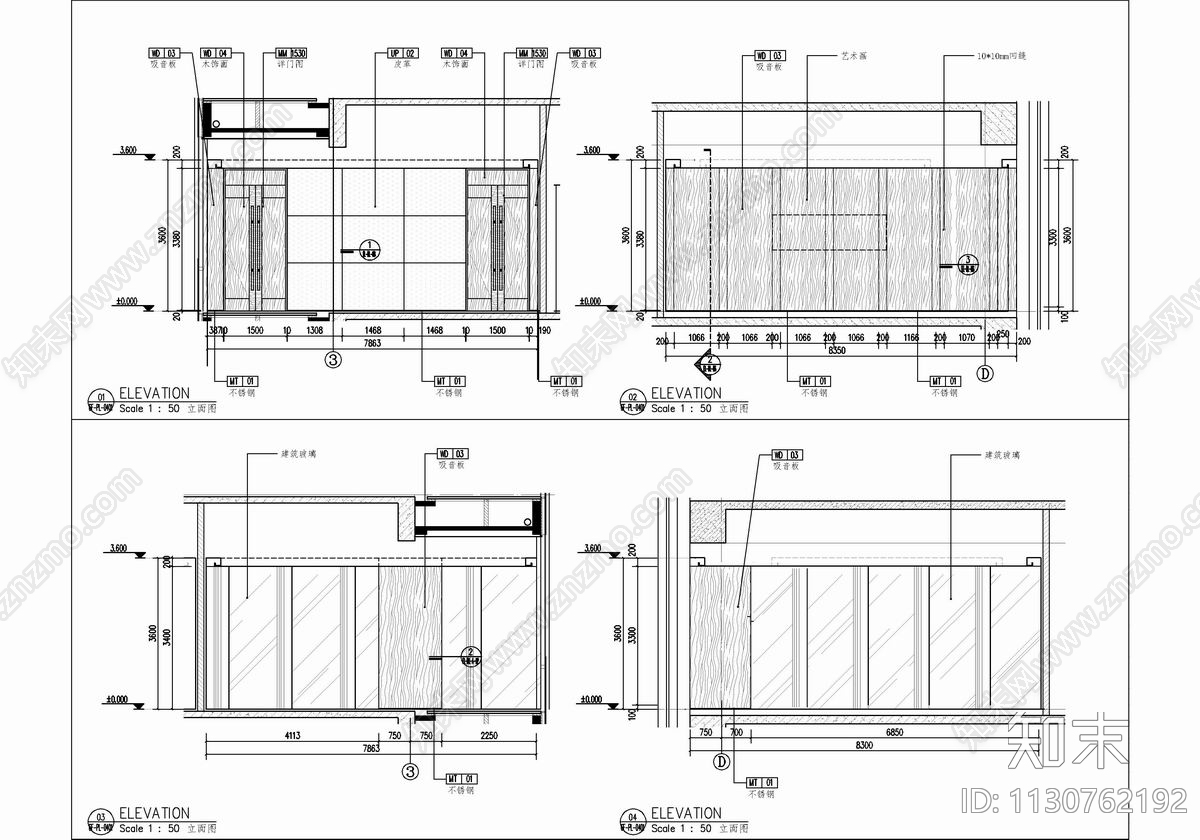 集团办公楼室内cad施工图下载【ID:1130762192】