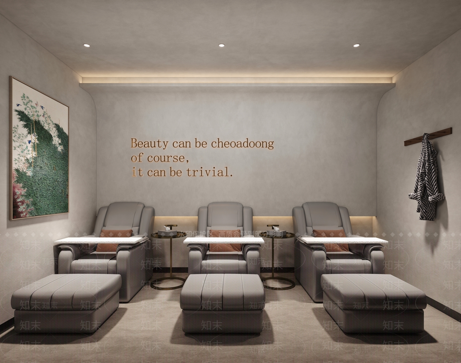 侘寂美容SPA店包间3D模型下载【ID:1130762275】