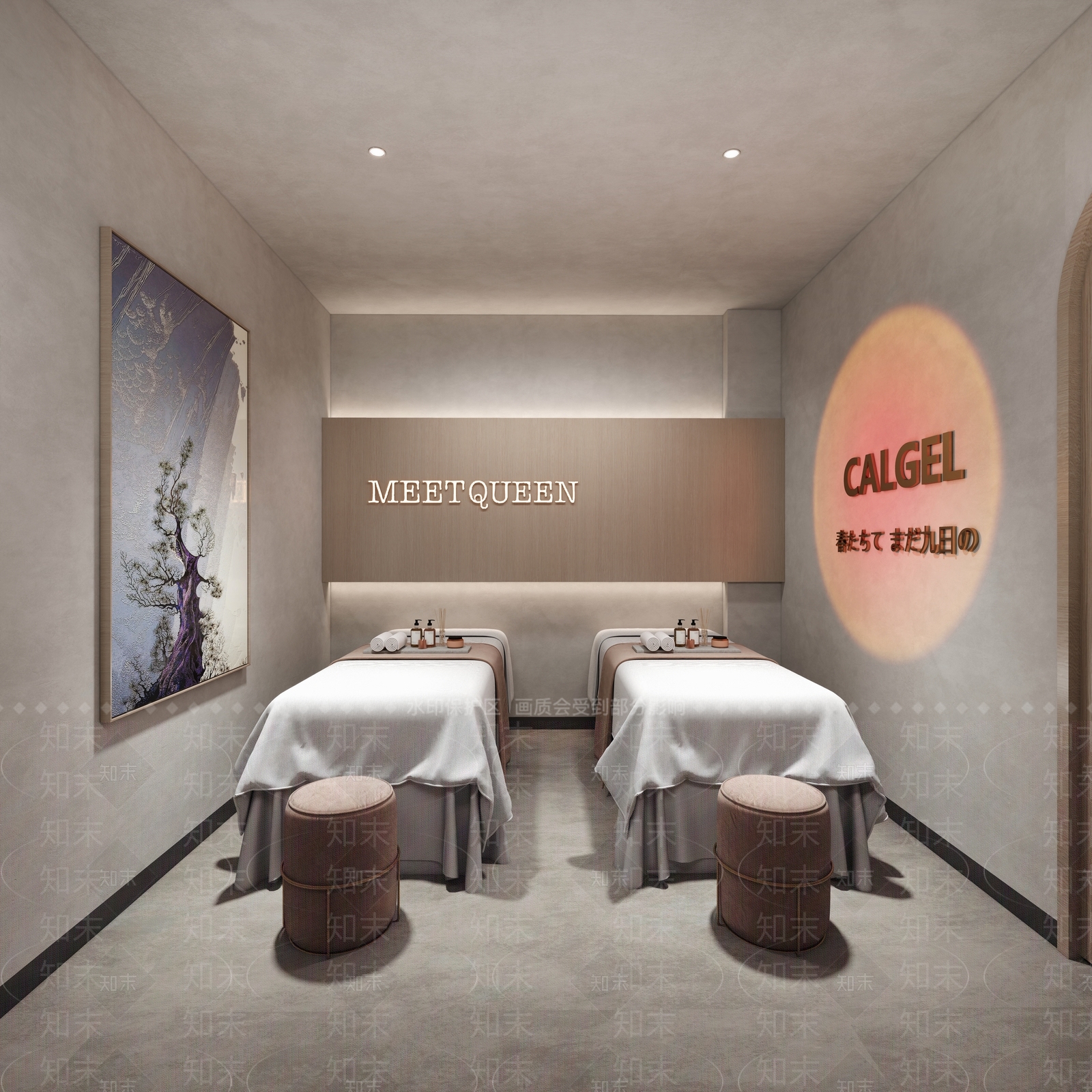 侘寂美容SPA店包间3D模型下载【ID:1130762275】