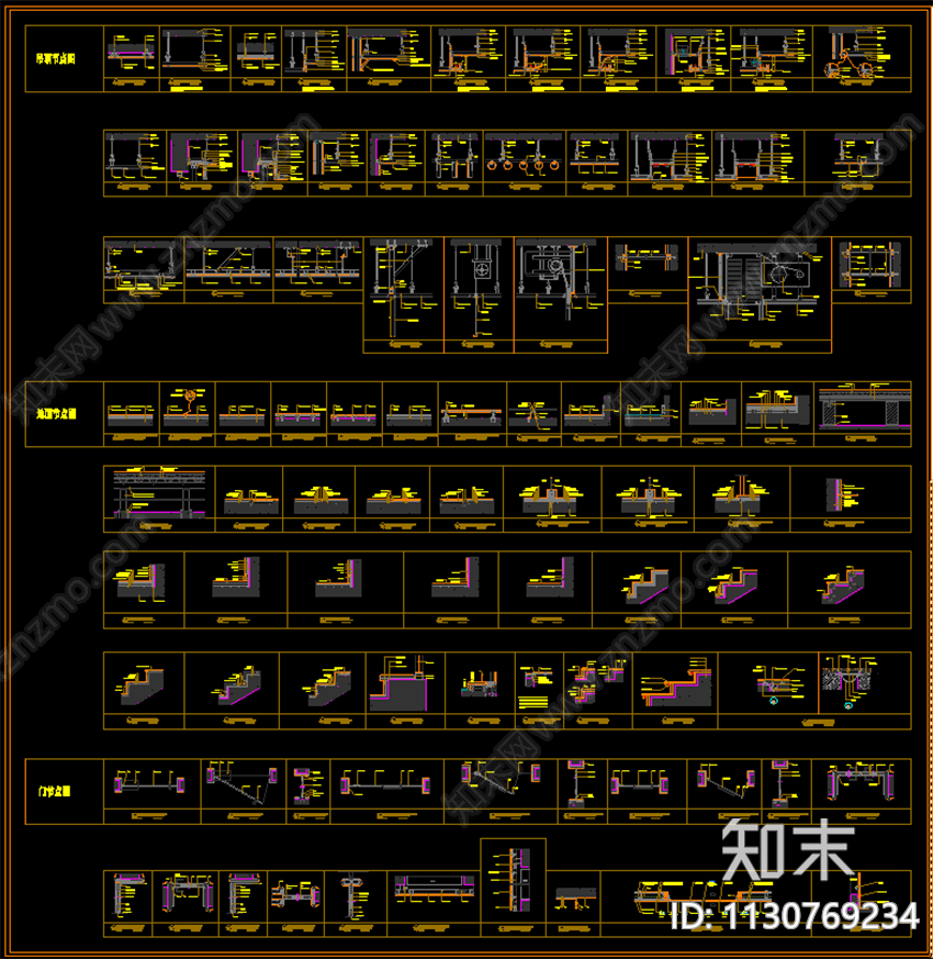 顶面地面门通用节点可视化立体节点图集施工图下载【ID:1130769234】