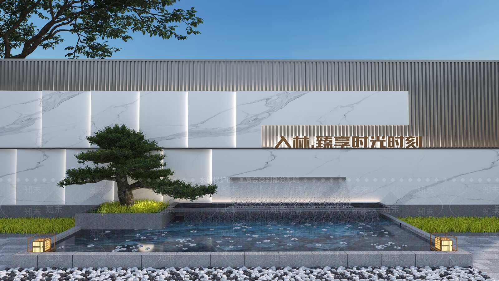 现代假山水景3D模型下载【ID:1130775461】