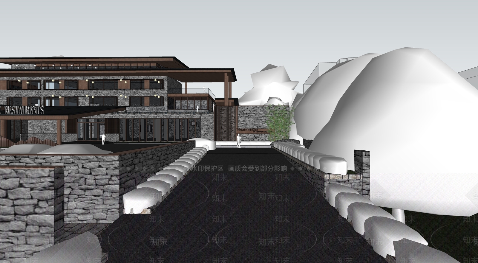 现代博物馆展馆SU模型下载【ID:1130775659】